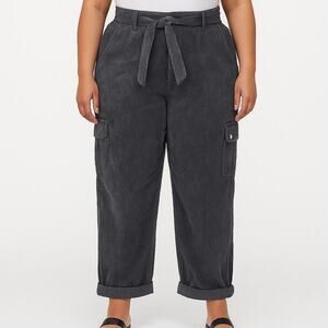 Piper & Scoot The Hamlin Belted Corduroy Pant in Grey Size XXL